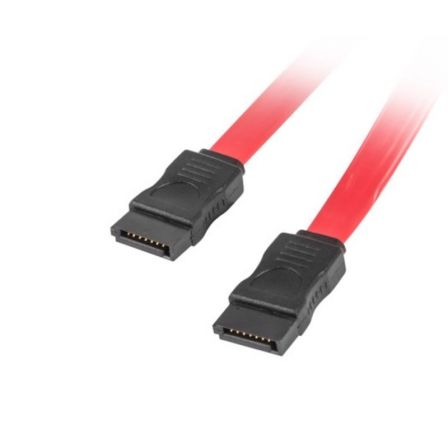 Lanberg Cable SATA III CA-SASA-10CU-0050-R de 50 cm, Rojo Lanberg Cable SATA III CA-SASA-10CU-0050-R de 50 cm, Rojo